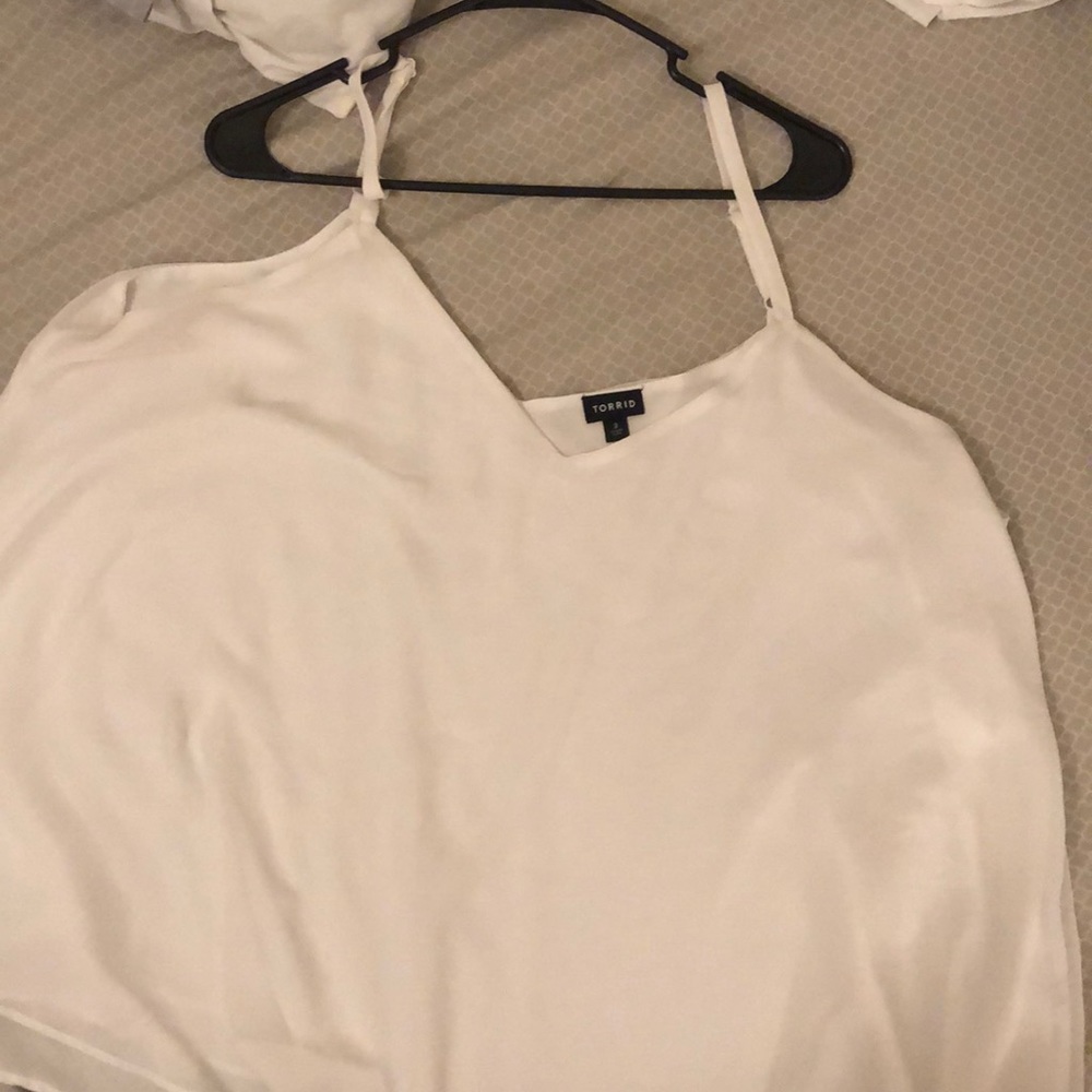 White flowy tank top